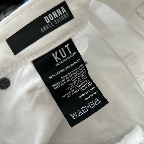 KUT from the Kloth Donna Ankle Skinny Jeans White - Picture 9 of 9